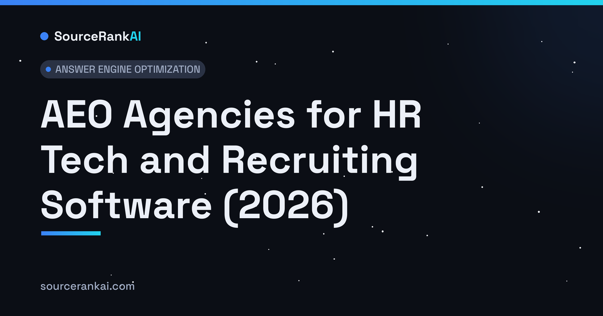 AEO Agencies for HR Tech and Recruiting Software (2026)