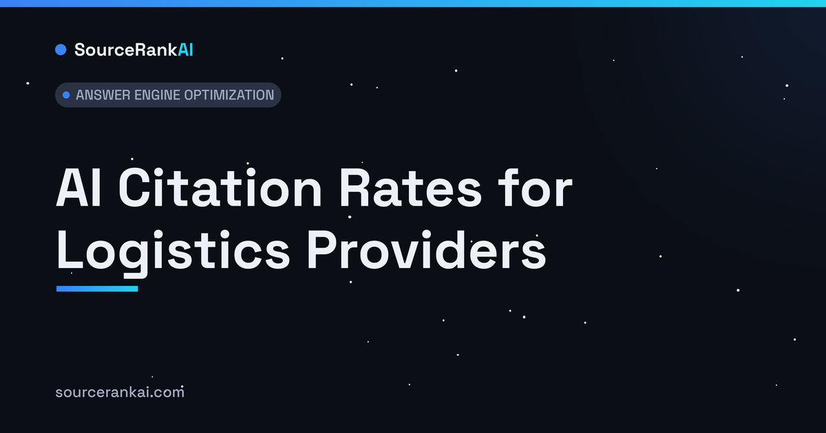 AI Citation Rates for Logistics Providers
