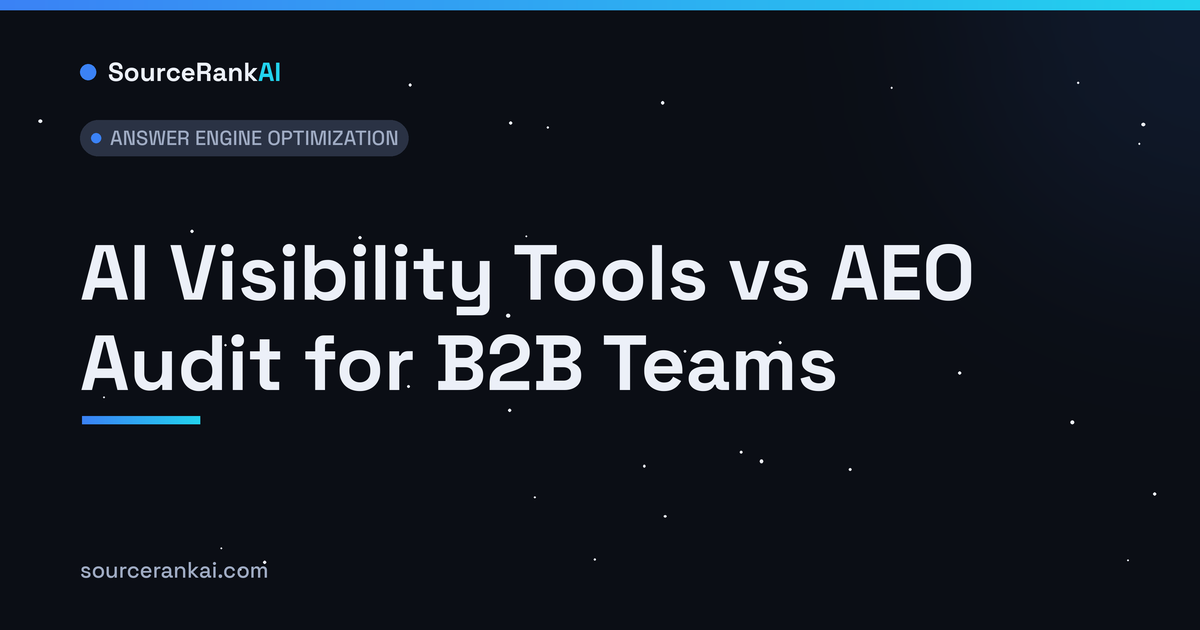 AI Visibility Tools vs AEO Audit for B2B Teams