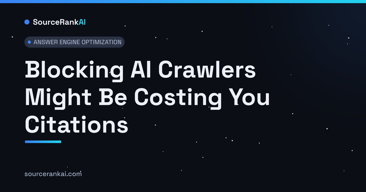 Blocking AI Crawlers Might Be Costing You Citations