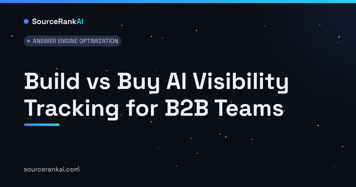 Build vs Buy AI Visibility Tracking for B2B Teams