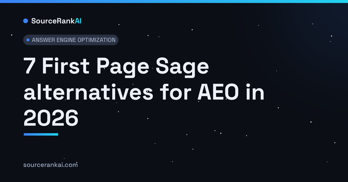 7 First Page Sage alternatives for AEO in 2026
