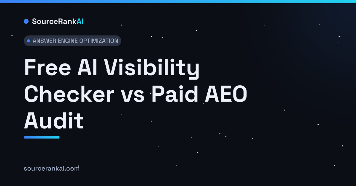 Free AI Visibility Checker vs Paid AEO Audit