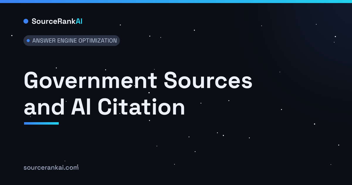 Government Sources and AI Citation: A 174-Times Gap