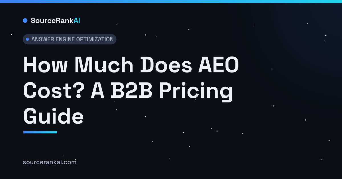 How Much Does AEO Cost? A B2B Pricing Guide