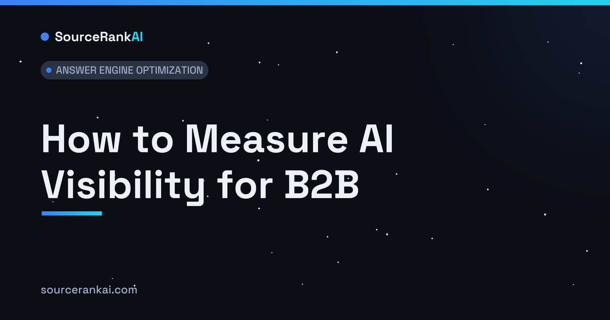 How to Measure AI Visibility for B2B