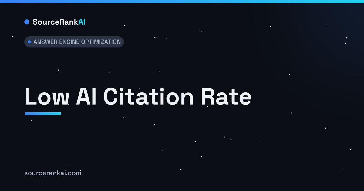 Low AI Citation Rate: How to Diagnose and Fix It