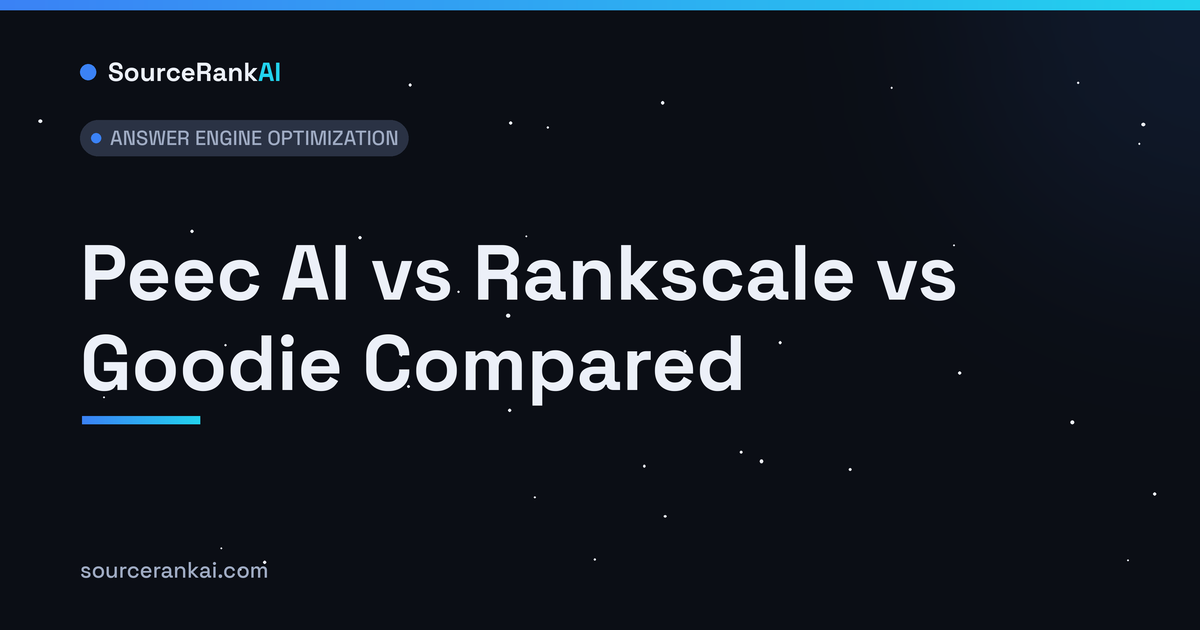 Peec AI vs Rankscale vs Goodie Compared