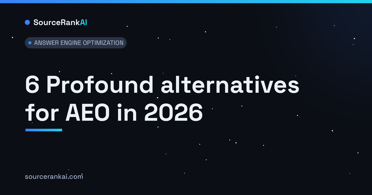 6 Profound alternatives for AEO in 2026