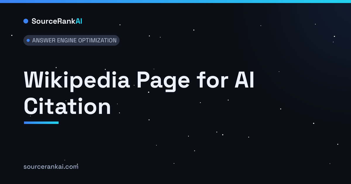 Wikipedia Page for AI Citation: Do You Need One?